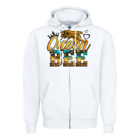 White queen bee Zipper Hoodie - LillyAllenDesigns