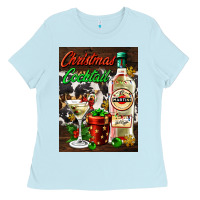 Baby Blue christmas cocktail martini  air freshener Ladies Tee - AdoDesignShop
