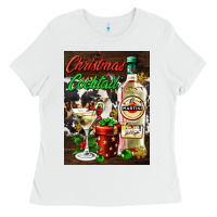 White christmas cocktail martini  air freshener Ladies Tee - AdoDesignShop