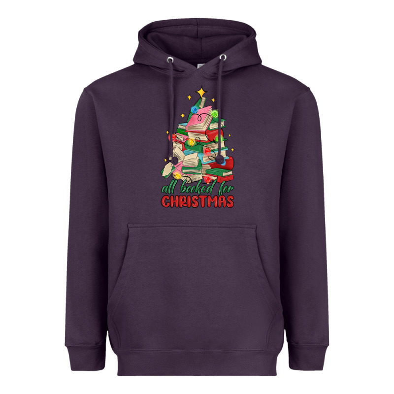 Christmas Book Tree Heavyweight Hoodie by MaliasSmallBusiness | Teevron