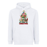 White christmas book tree Heavyweight Hoodie - MaliasSmallBusiness