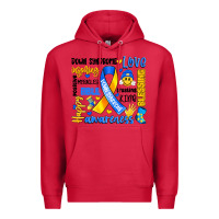 Cardinal down syndrome awareness typography Premium Hoodie - Artiststas