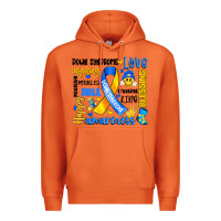 Carrot down syndrome awareness typography Premium Hoodie - Artiststas