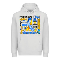 Dove Grey down syndrome awareness typography Premium Hoodie - Artiststas
