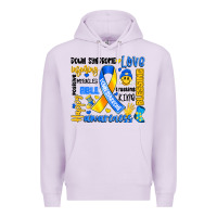 Lilac down syndrome awareness typography Premium Hoodie - Artiststas