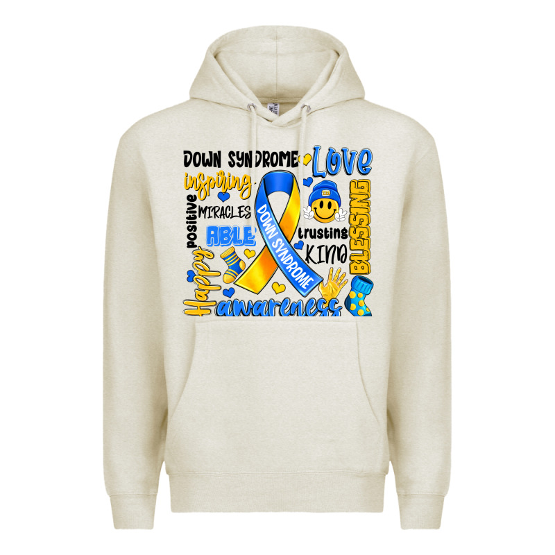 Down Syndrome Awareness Typography Premium Hoodie by Artiststas | Teevron