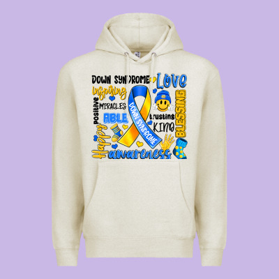 Down Syndrome Awareness Typography Premium Hoodie Designed By Artiststas