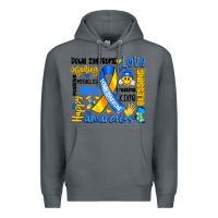 Rock down syndrome awareness typography Premium Hoodie - Artiststas