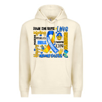 Sandshell down syndrome awareness typography Premium Hoodie - Artiststas