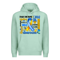 Seafoam down syndrome awareness typography Premium Hoodie - Artiststas