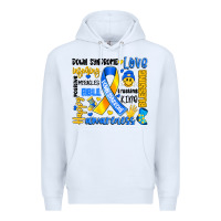 White down syndrome awareness typography Premium Hoodie - Artiststas