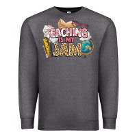 Charcoal Heather teaching is my jam teacher school Premium Sweatshirt - NancyCooperArtShop