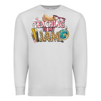 Dove Grey teaching is my jam teacher school Premium Sweatshirt - NancyCooperArtShop