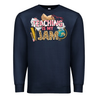 Navy teaching is my jam teacher school Premium Sweatshirt - NancyCooperArtShop