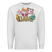 Oatmeal Heather teaching is my jam teacher school Premium Sweatshirt - NancyCooperArtShop