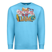 Ocean Blue teaching is my jam teacher school Premium Sweatshirt - NancyCooperArtShop