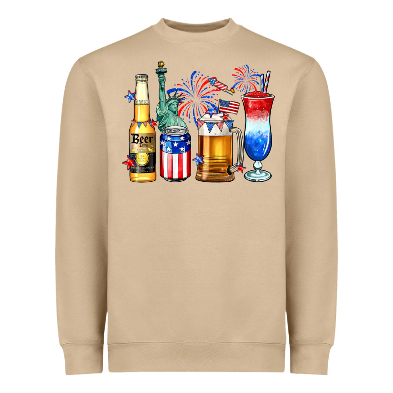 4th Of July American Drinks Heavyweight Sweatshirt by Neo Western | Teevron