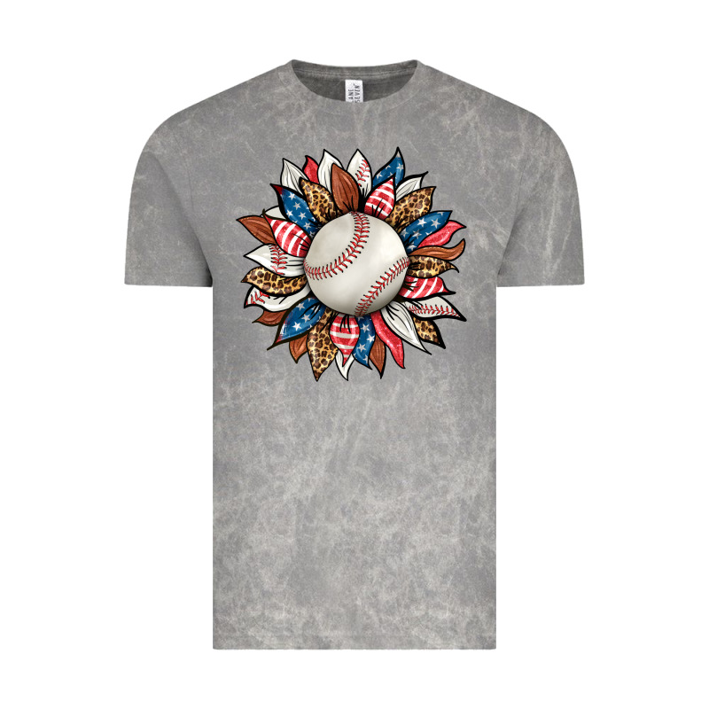 Baseball Sunflower Vintage Tee by HRA Design Shop | Teevron