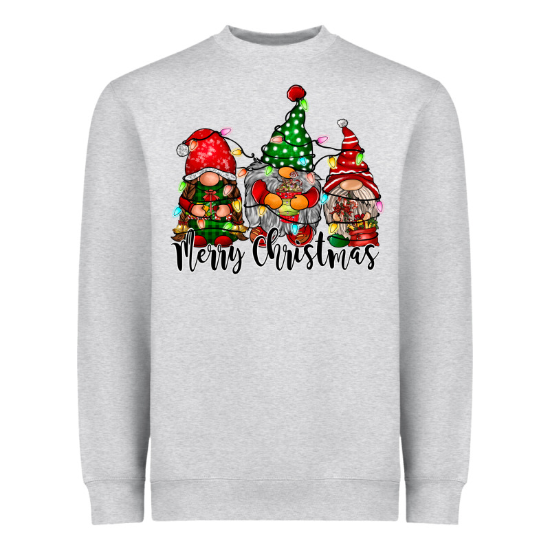 Merry Christmas Gnomes Heavyweight Sweatshirt by CowhideDigitalArt | Teevron