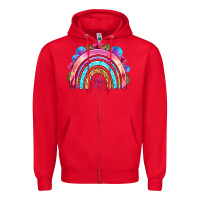 Red summer rainbow Zipper Hoodie - NancyCooperArtShop