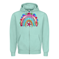 Seafoam summer rainbow Zipper Hoodie - NancyCooperArtShop
