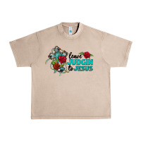 French Oak leave judgin to jesus Urban Heavy Tee - BarkalooDesign