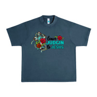 Midnight Navy leave judgin to jesus Urban Heavy Tee - BarkalooDesign