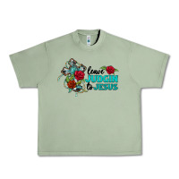 Oil Green leave judgin to jesus Urban Heavy Tee - BarkalooDesign