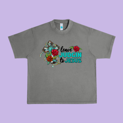Leave Judgin To Jesus Urban Heavy Tee Designed By Barkaloodesign
