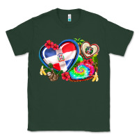 Sports Green western leopard  dominican republic  hearts Classic Tee - AdoDesignShop