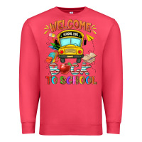 Cardinal welcome back to school with school bus Premium Sweatshirt - NancyCooperArtShop