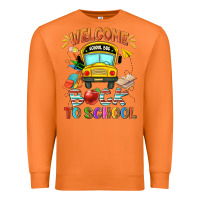 Carrot welcome back to school with school bus Premium Sweatshirt - NancyCooperArtShop
