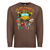 Chestnut welcome back to school with school bus Premium Sweatshirt - NancyCooperArtShop