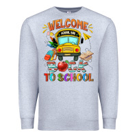 Welcome Back To School With School Bus Premium Sweatshirt | Teevron