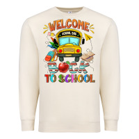 Sandshell welcome back to school with school bus Premium Sweatshirt - NancyCooperArtShop
