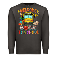 Smoke welcome back to school with school bus Premium Sweatshirt - NancyCooperArtShop