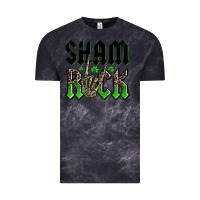 Cloud Black St. Patrick's shamrock Vintage Tee - OliviaCreatesArt