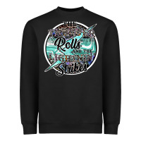 Black the thunder rolls and the lightnin strikes Heavyweight Sweatshirt - SublimationCraftShop