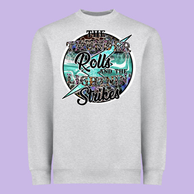 The Thunder Rolls And The Lightnin Strikes Heavyweight Sweatshirt Designed By Sublimationcraftshop