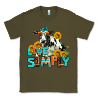 Army Green live simply Classic Tee - AdoDesignShop