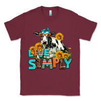 Burgundy live simply Classic Tee - AdoDesignShop