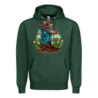 Western Boots And Hat Cactus Leopard Serape Pattern Zipper Hoodie | Teevron