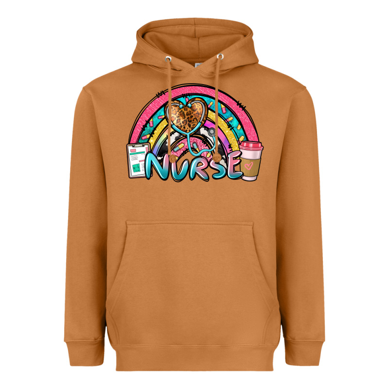 Nurse Rainbow Heavyweight Hoodie by NancyCooperArtShop | Teevron