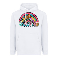 White nurse rainbow Heavyweight Hoodie - NancyCooperArtShop