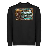 Black the world needs more cowgirls Heavyweight Sweatshirt - SublimationCraftShop