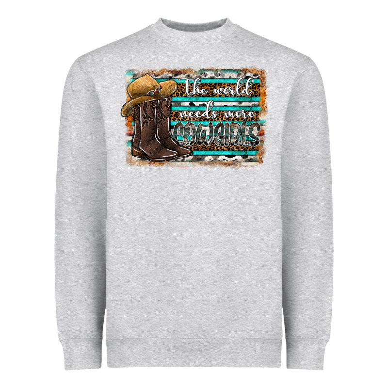 The World Needs More Cowgirls Heavyweight Sweatshirt by SublimationCraftShop | Teevron