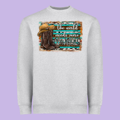 The World Needs More Cowgirls Heavyweight Sweatshirt Designed By Sublimationcraftshop