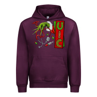 Mauve Wine Christmas Character Urban Hoodie - NancyCooperArtShop