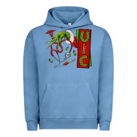 Pigment Pebble Blue Christmas Character Urban Hoodie - NancyCooperArtShop