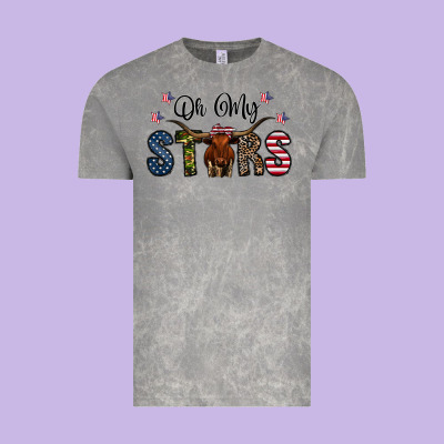 Oh My Stars Vintage Tee Designed By Cowhidedigitalart